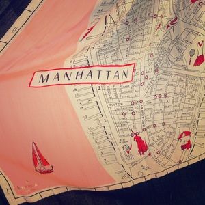 Kate Spade Map of Manhattan New York Scarf